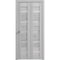 Sartodoors Solid French Door 36 x 80in, Quadro 4111 Matte Black, Single Regular Panel Frame Trims Handle QUADRO4111ID-BLK-36 - alternate 1